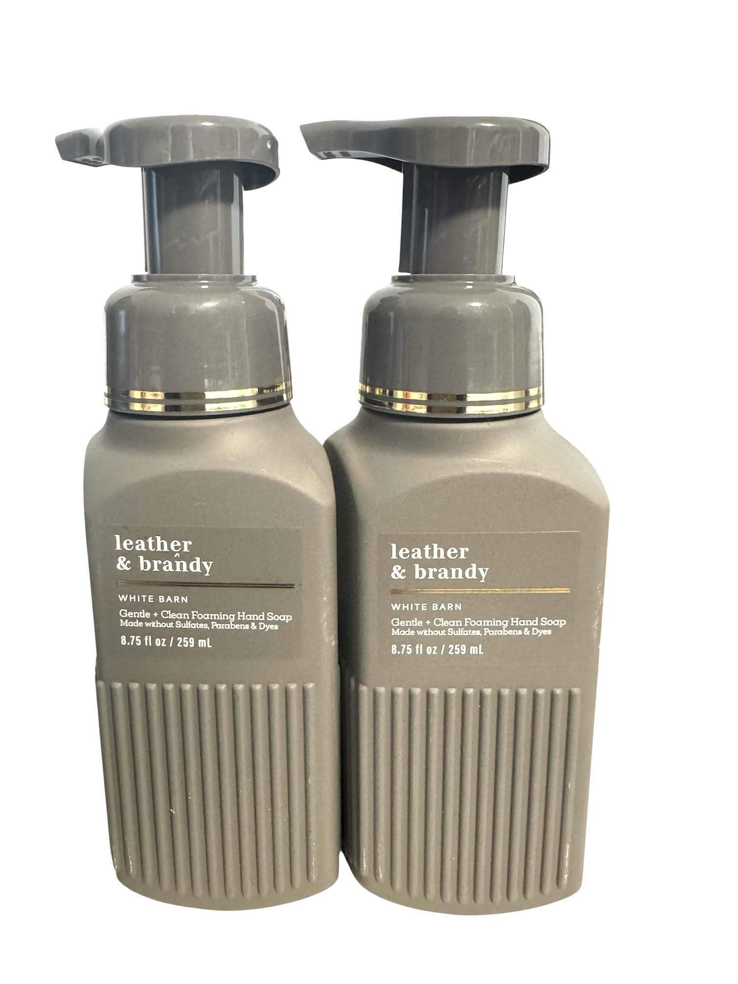 Bath and Body Works Gentle Foaming Hand Soap 8.75 Ounce 2-Pack (Leather & Brandy)
