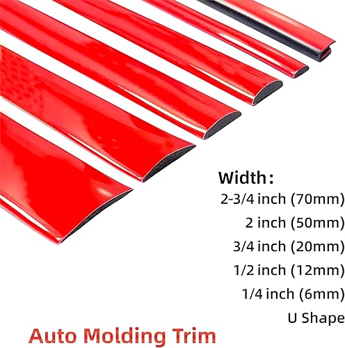 Miniatura 8 de Tira decorativa de 16 pies para automóvil, autoadhesiva, exterior e interior, universal, parachoques de ventana, puerta, a prueba de arañazos (ancho