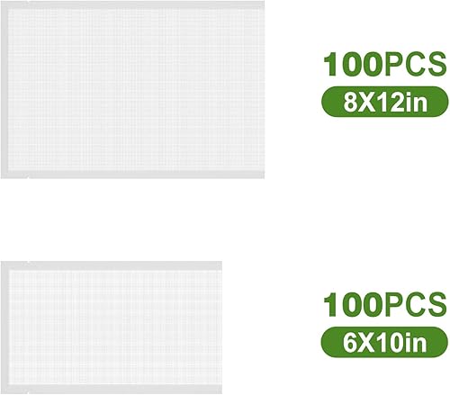 Miniatura 2 de Moretoes 200 bolsas selladoras al vacío, 100 cuartos de galón de 8 x 12 pulgadas y 100 pintas de 6 x 10 pulgadas, sin BPA, bolsas de comida