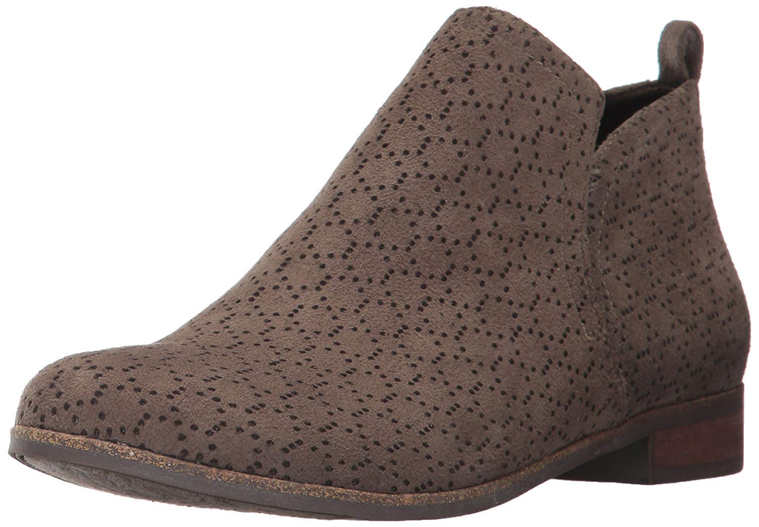 Dr Scholls Shoes Womens Rate Zip Booties Ankle Boot Chocolate Brown Microfiber Perforated 10 US