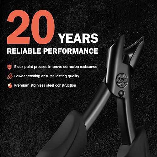 Miniatura 6 de BEZOX Cortaúñas gruesas para personas mayores, cortaúñas gruesas de precisión para hombres y mujeres, cortaúñas de agarre cómodo, cortador de uñas