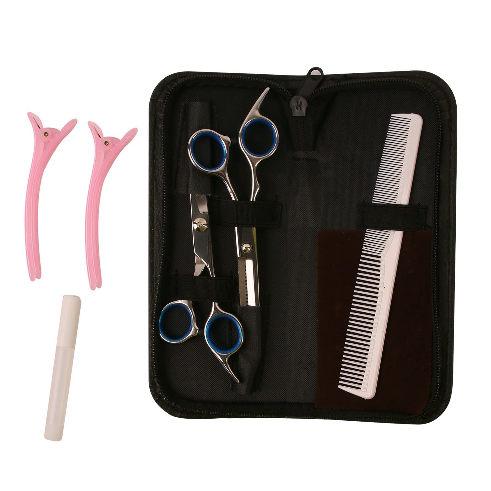 QUKAN Professional Hair Cutting Scissors Set Barber Shears Hair Thinning Kit Salon Home Hairdressing Tool-image-39