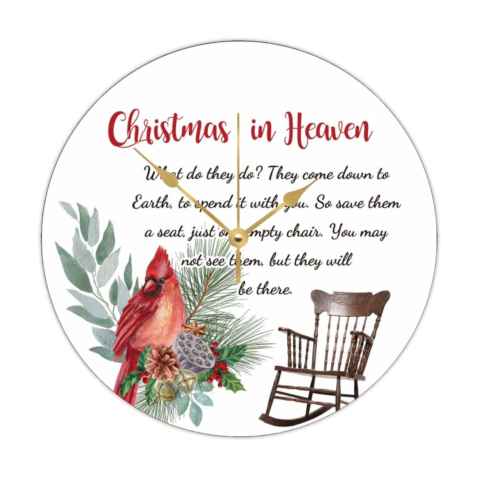 Horloge oiseau cardinal de Noël pour une ambiance d'hiver au salon