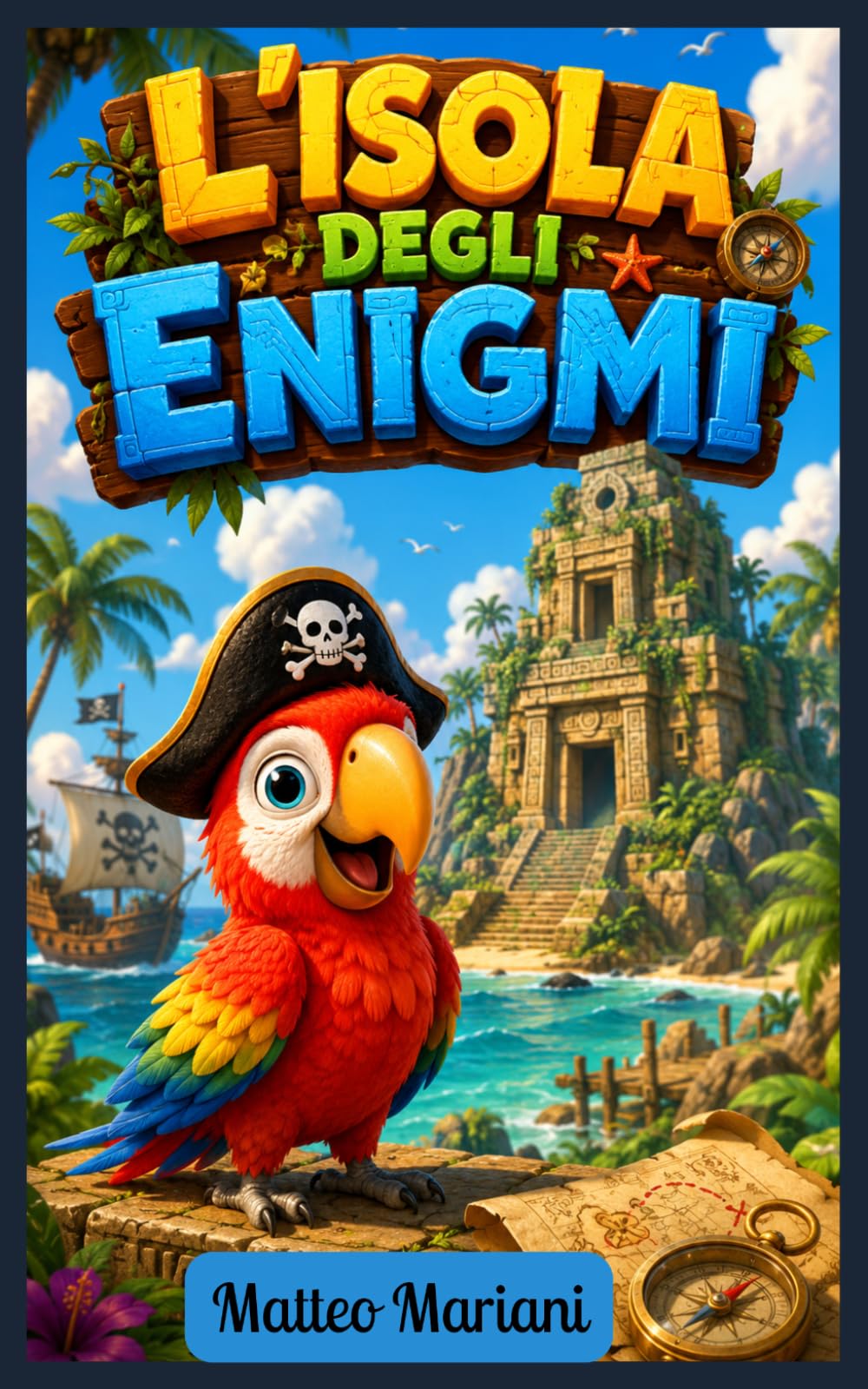 L'Isola degli Enigmi: Una Storia da Risolvere a Suon di Indovinelli: Libro di Giochi di Logica, Rompicapo e Sfide Avventurose per Bambini da 7 a 9 Anni