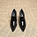 Spring 2025 New Pointed Toe Pumps High Heels Elegant Simple Fashion Women Shoes Black Lace Up Brogue British High Heel Chunky Heel Pumps Shoes 7912-1 (Black, Adult, Women's, 7, Digital, US Shoe System, Medium(Medium))