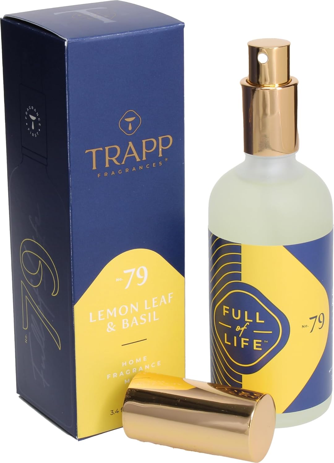 Trapp - No. 79 Lemon Leaf & Basil - 3.4 oz. Fragrance Mist (2 Pack) - Aromatic Home Fragrance with Fruity Scent Notes of Meyer Lemon, Sweet Basil, & Wild Lily