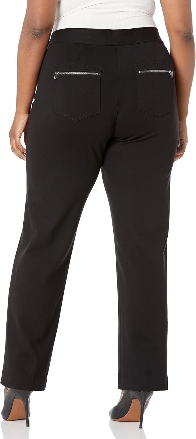 Skyes The Limit Women's Plus-Size Ponte Pant with Back Zip Pocket - Image 2