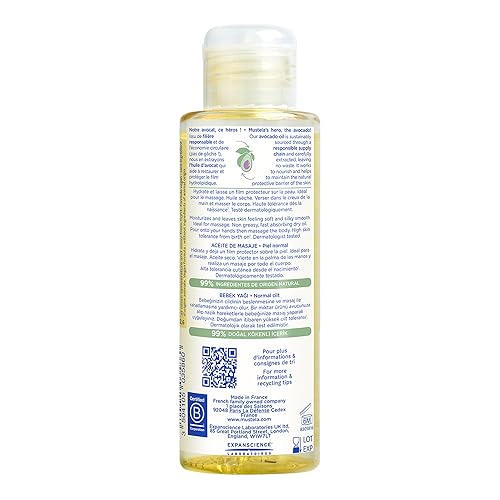Miniatura 8 de Mustela Aceite hidratante para masajes para bebés, con aceite natural de aguacate, granada y girasol, 3.38 onzas líquidas