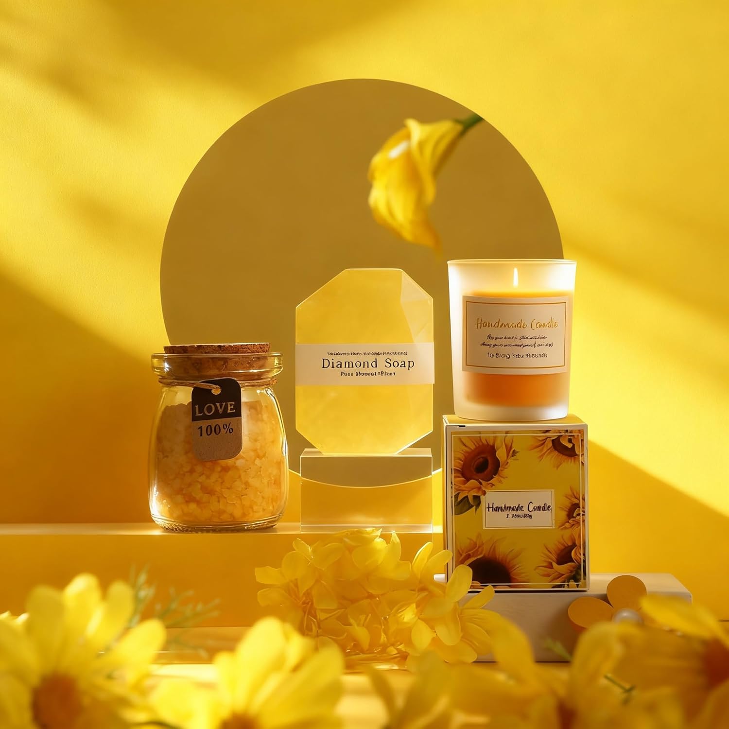 Sunshine Gift Basket for Women – 10pcs Birthday Gifts for Women, Best Friend Cheer Up Box, Get Well Soon Care Package, Thinking of You Gifts for Mom, Sister, Friend (Sunflower - 10 PCS) - Image 5