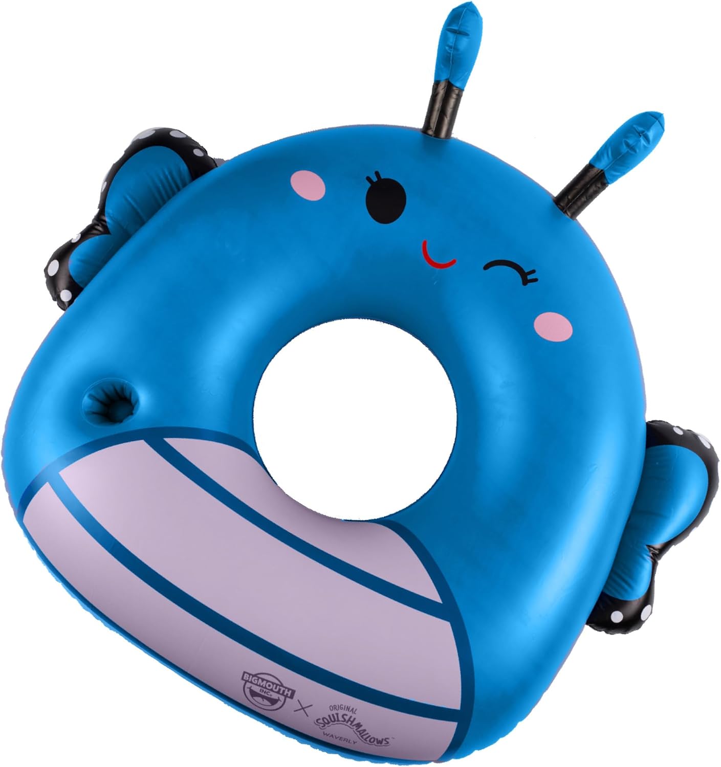 Squishmallows Waverly the Butterfly Pool Float - 42" - Inflatable Lounge Ring with Cupholder, Soft and Durable Swim Float for Pool and Lake Use, Collectible for Kids and Adults