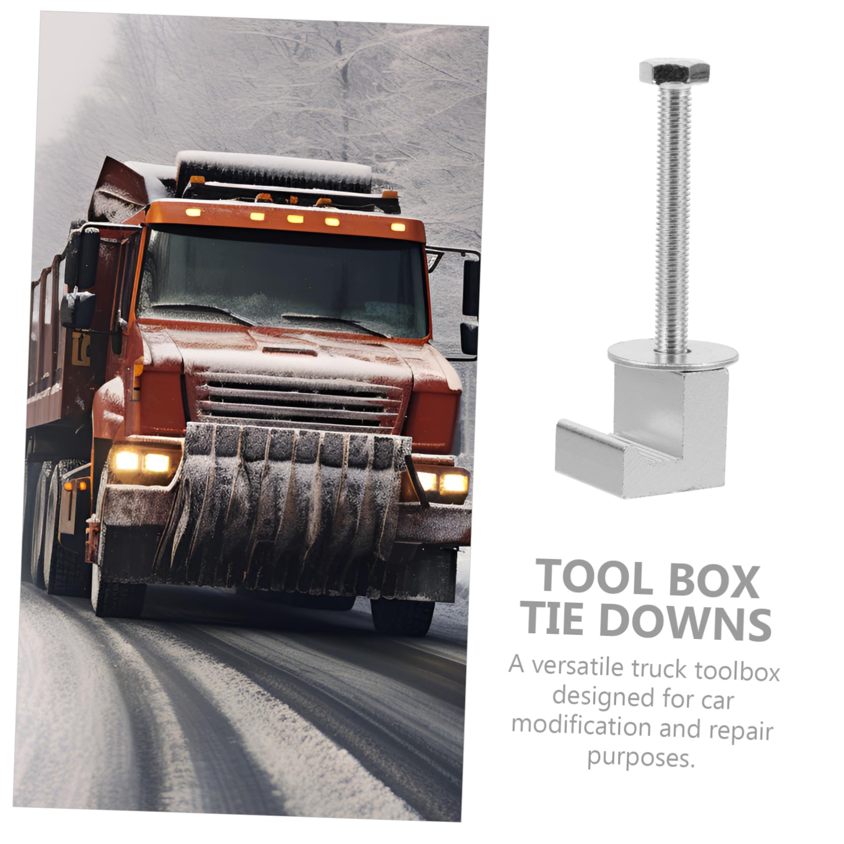 TOPPERFUN Semi Truck Toolbox Holder Mounting Kit 4pcs j Hooks Tool Box Clamp for Trucks