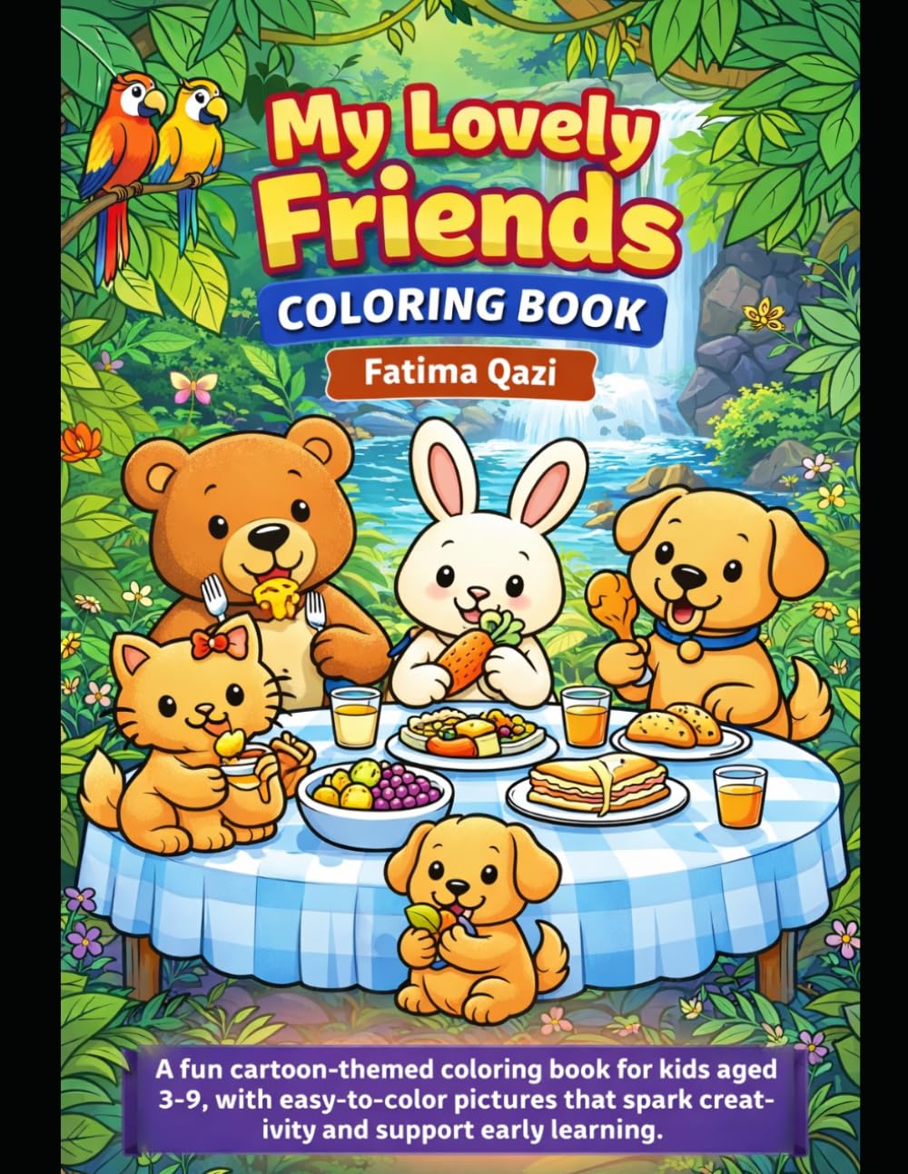 My Lovely Friends Coloring Book: Fun & Easy Cartoon Animal Coloring Pages for Kids Ages 3–9 | Cute, Simple Designs for Creativity, Learning & Relaxation