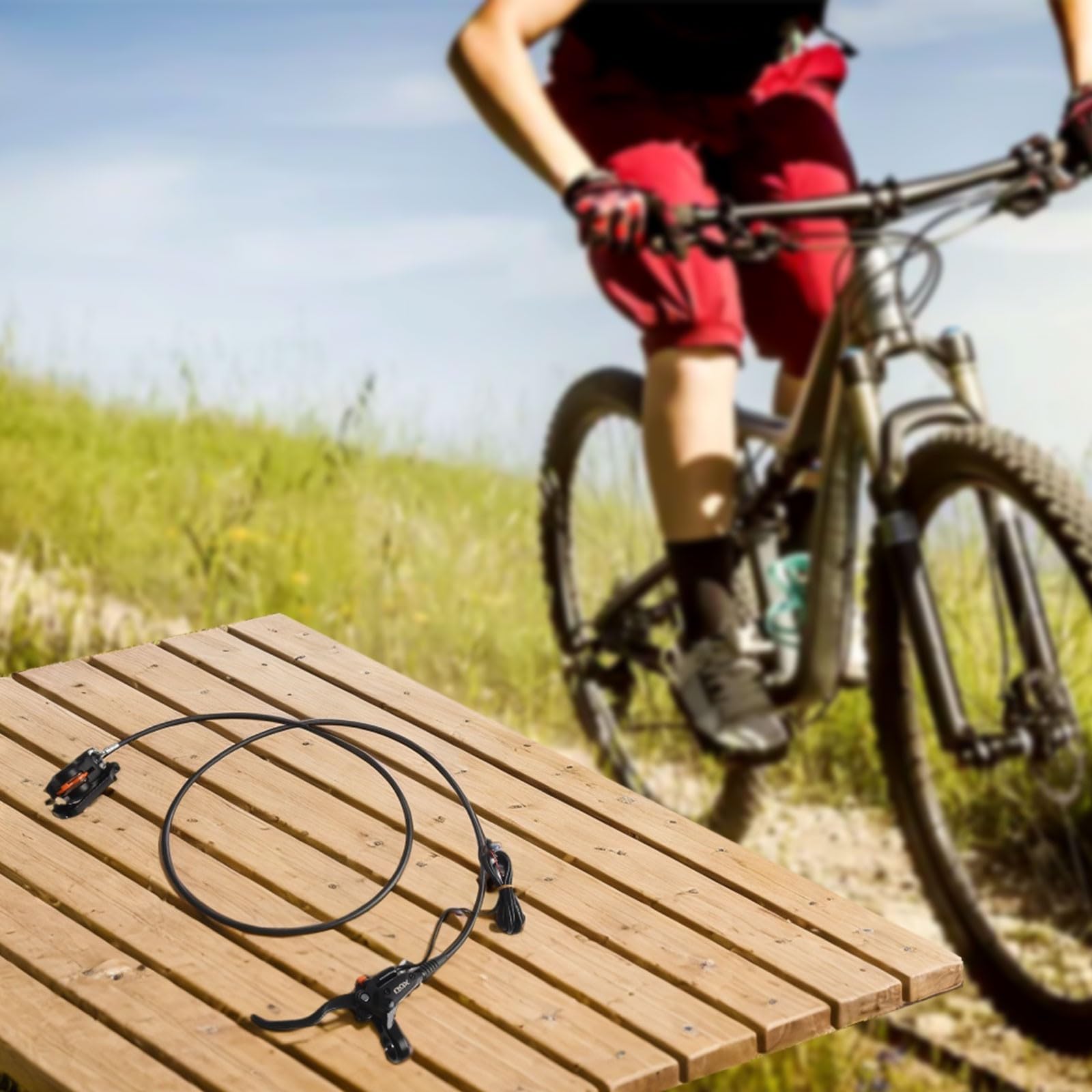 Sistema frenante idraulico per bici elettriche con cambio elettrico e pratico (posteriore sinistro)