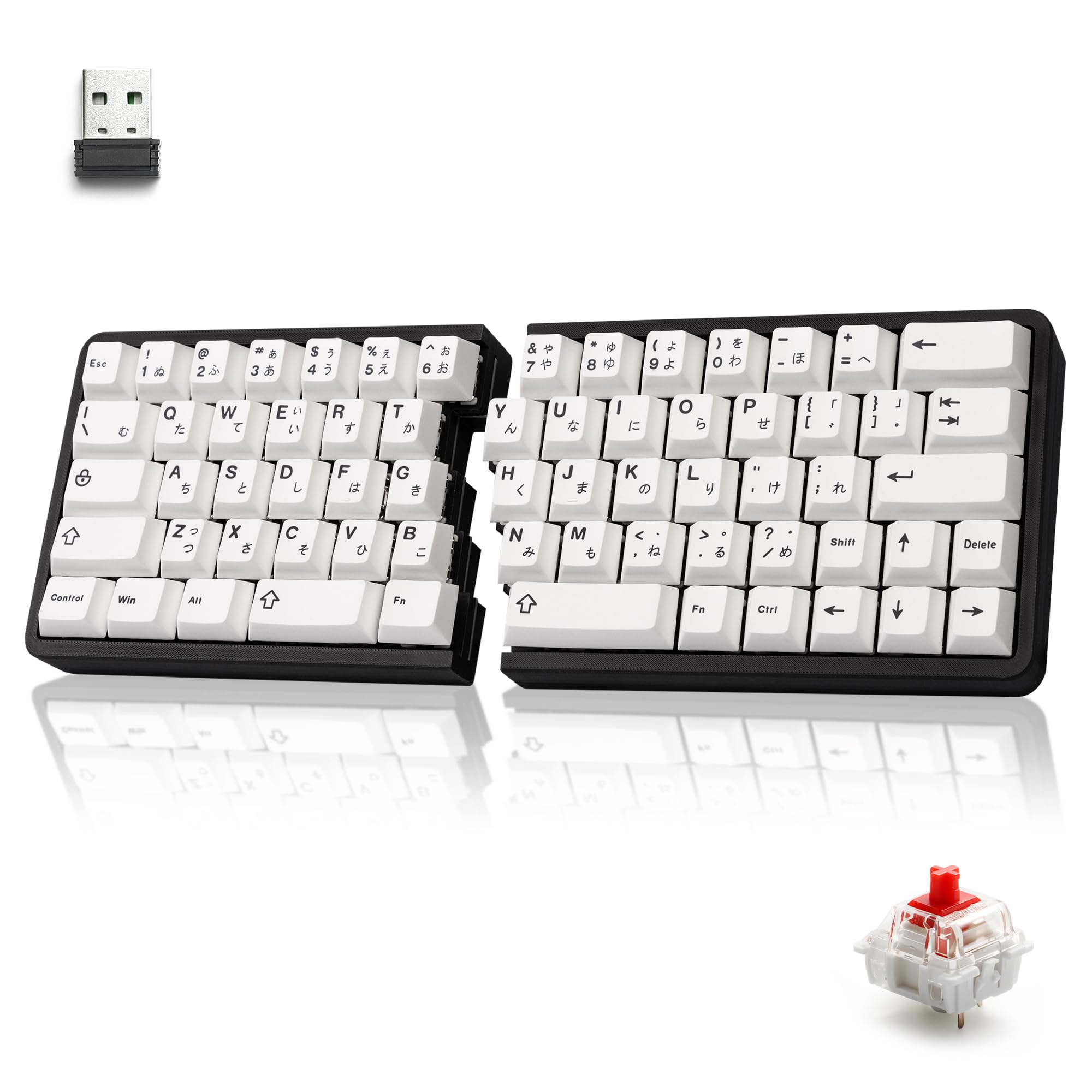 Amazon | 【YIVU】60% 分割式メカニカルキーボード ワイヤレス 赤軸