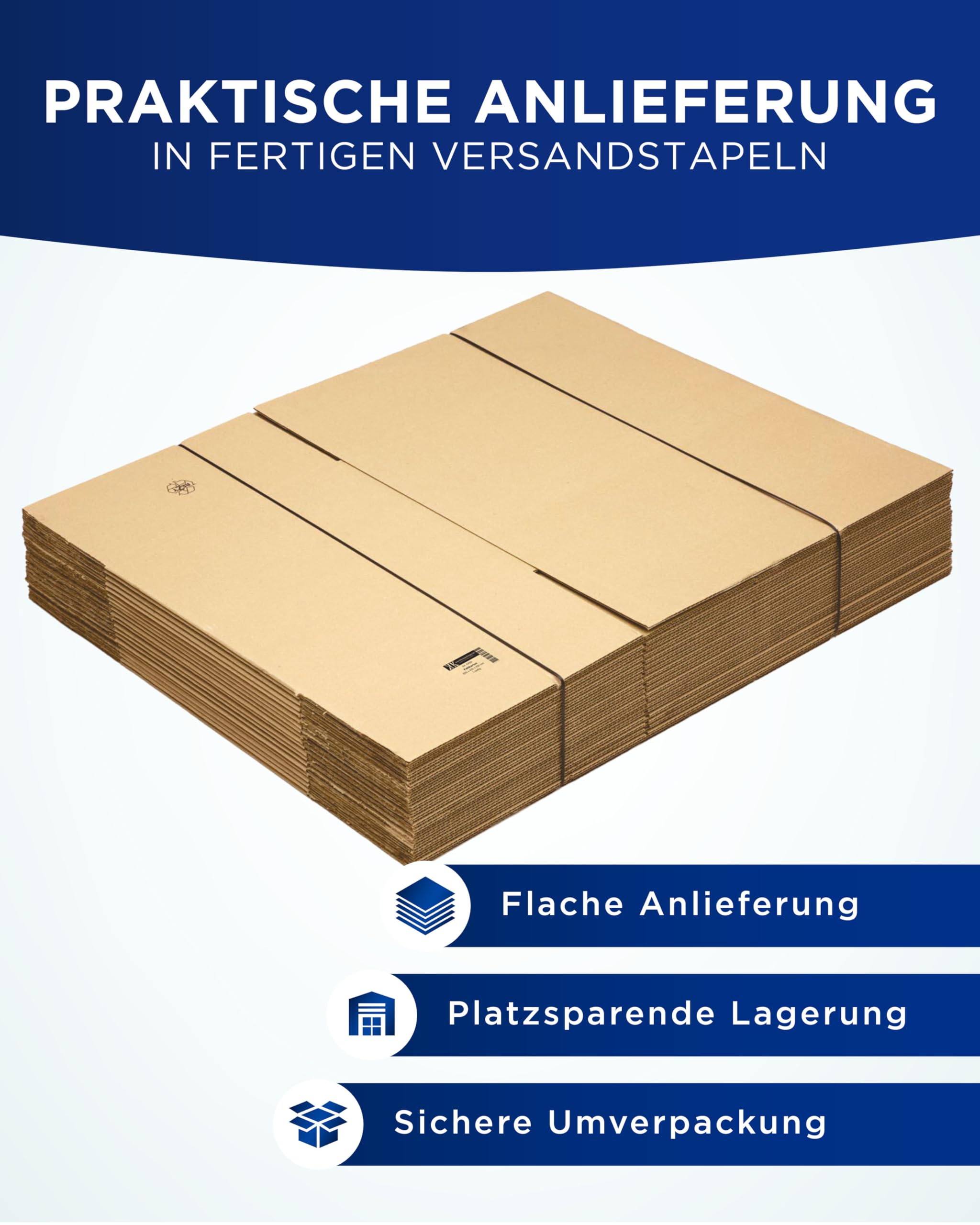 KK Verpackungen Versandkartons 600 x 400 x 400 mm Braun 1-wellig (Innenmaß 594 x 394 x 390 mm) | 20 Stück, Faltkartons Kartons für Versand als DHL Paket Hermes Paketklasse L DPD GLS Paketklasse XL
