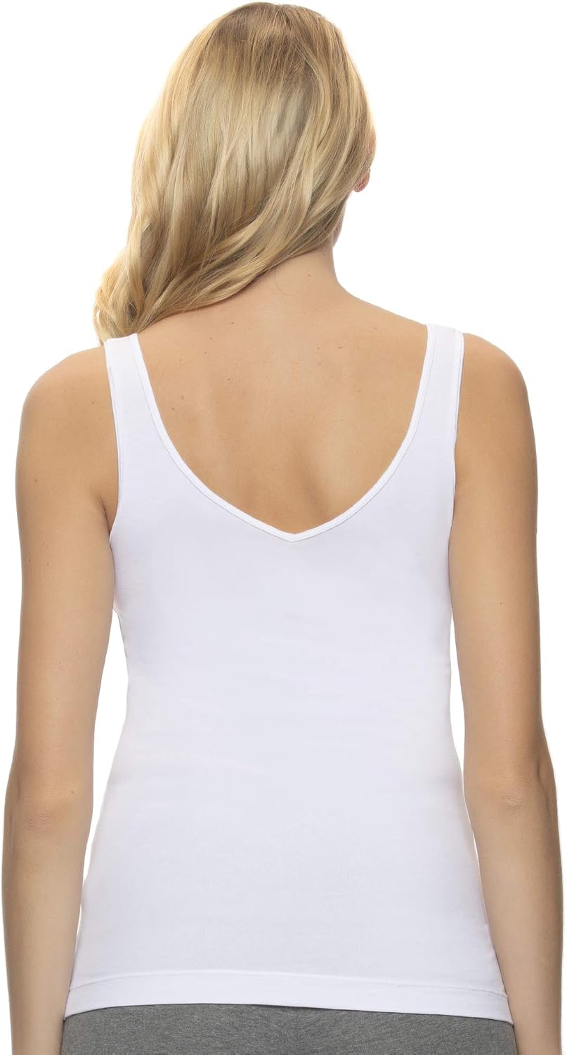 Felina Reversible Cotton Womens Tank Top | 4-Pack - Image 9