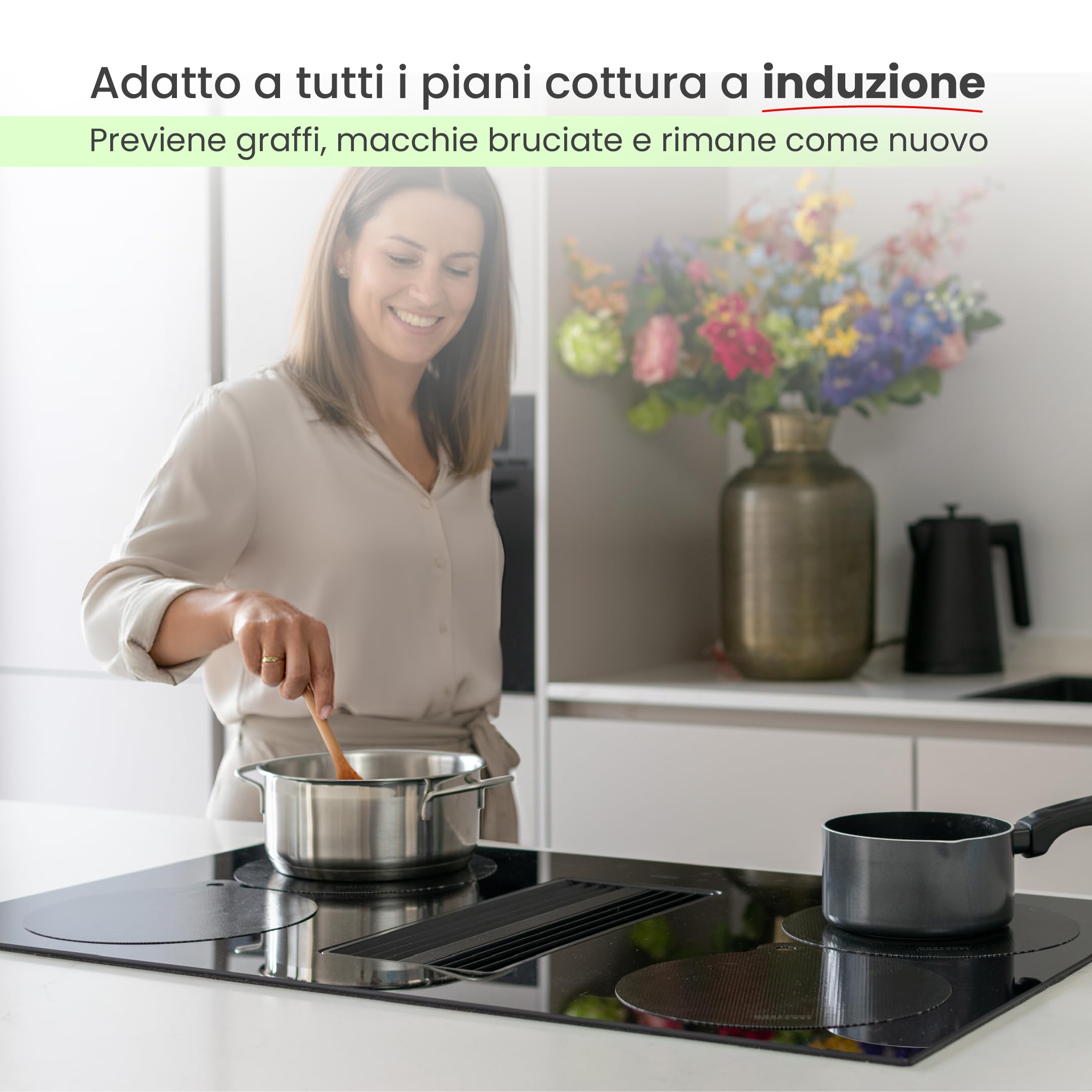 MoreCore Protezione Piano Induzione | Copri Piano Induzione | Piano Cottura Induzione | Tappetino Piano Induzione | Copri Piano Cottura | Copertura Piano Induzione | Coprifornelli | 2x22 2x24cm