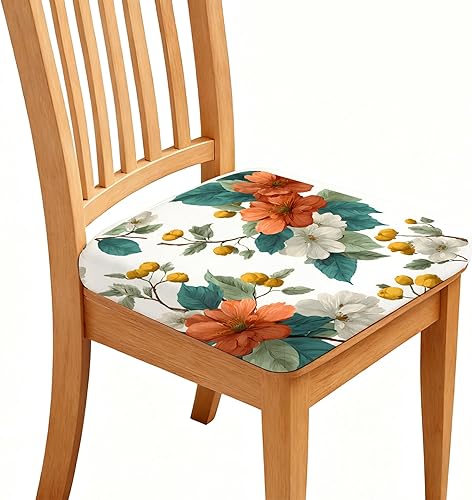 Vista 8 de Fundas de asiento para silla, impermeables, elásticas, estampadas, con lazos elásticos, extraíble, lavable, protector para sillas tapizadas de Negro