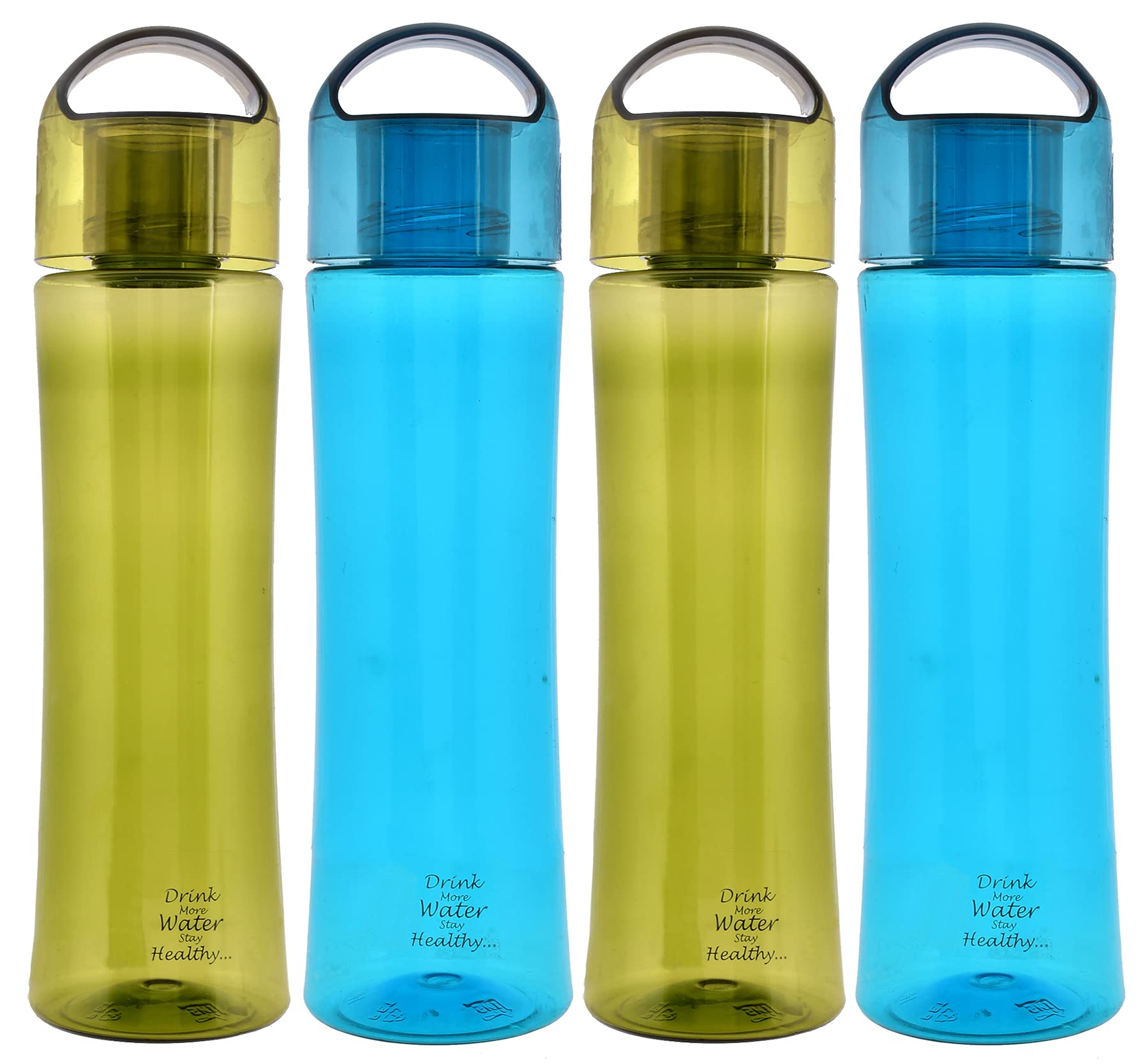 Kuber Industries Unbreakable BPA & Leak Free Plastic Water Bottle-1 Litre, Pack of 4 (Green & Blue)