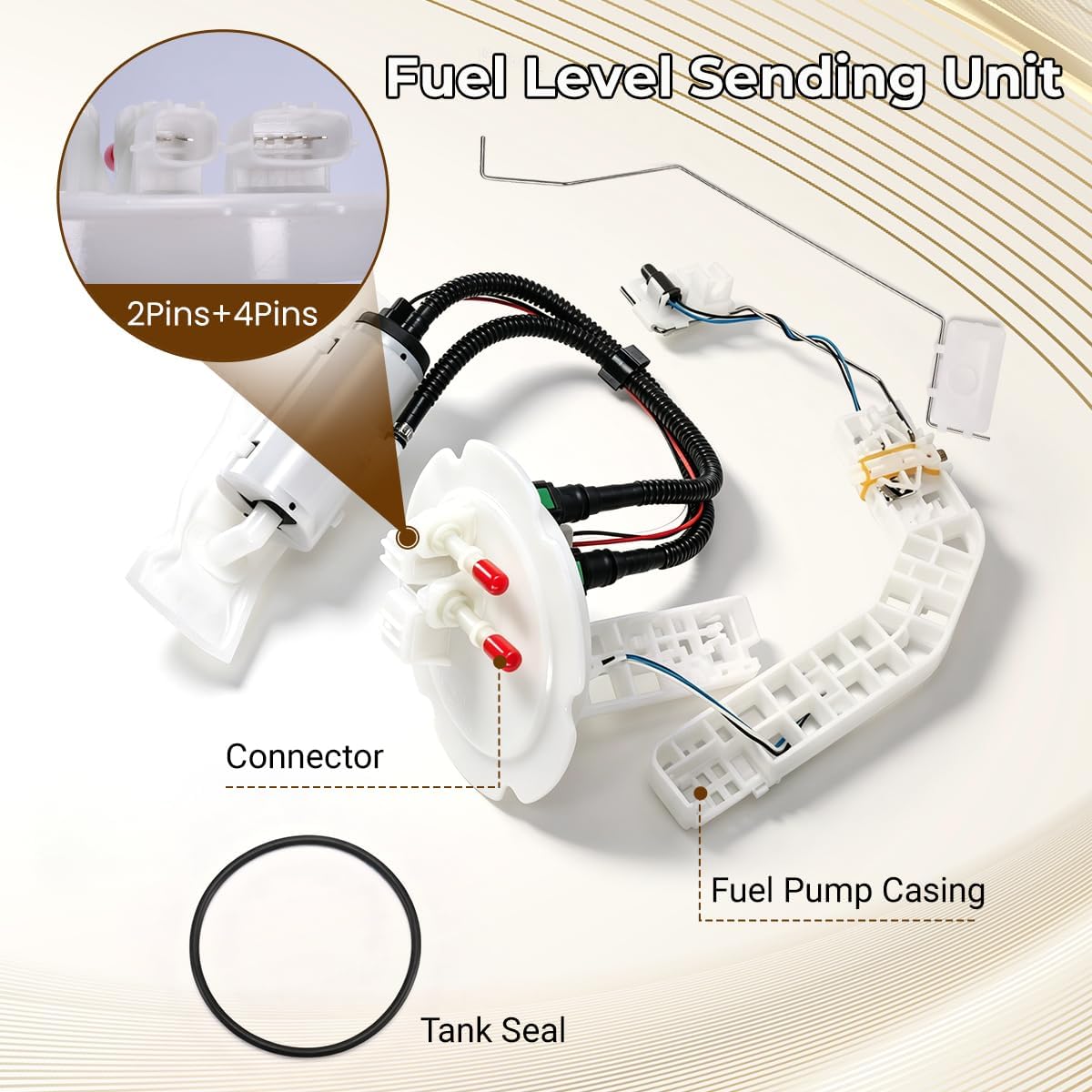 Electric Fuel Pump Module Assembly with Tank Gauge Sender Compatible with Nissan Frontier Xterra 1999-2004 3.3L V6 & 2000-2004 2.4L, Replace 25060-4S426 17040-4S400,