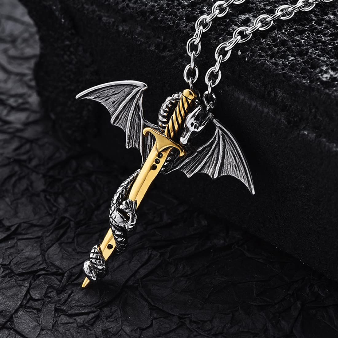 JewelryWe Collana da Uomo con Pendente Ragno