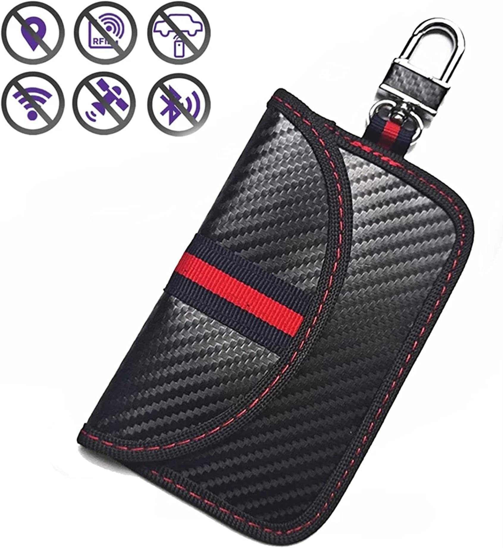 Disturbatore di Segnale, 1 Borsa Faraday, Custodia for Blocco Segnale RFID for Chiavi Auto, for for Anti-Hacking di Sicurezza for(2pcs)