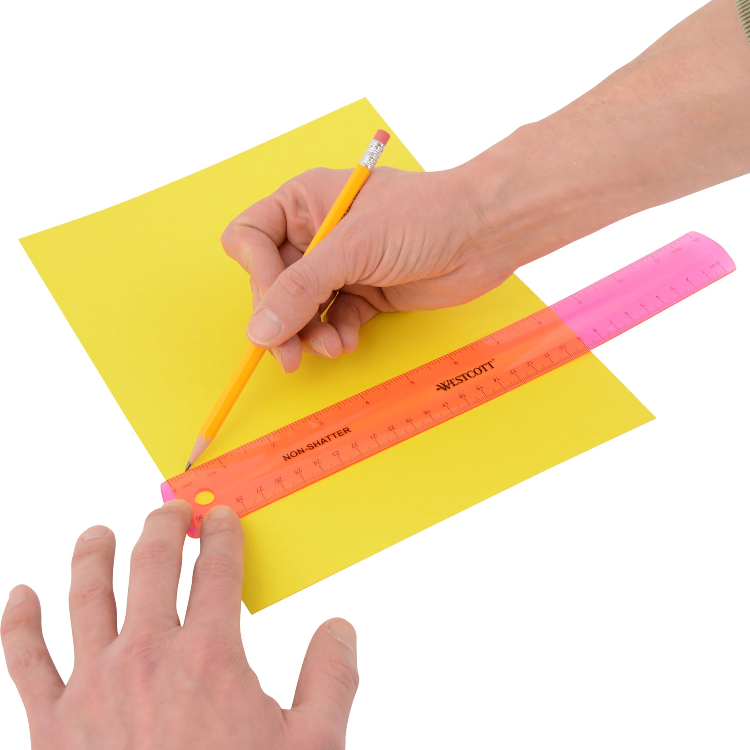 Snapklik.com : Westcott Shatterproof Ruler, 12-Inch, Pink