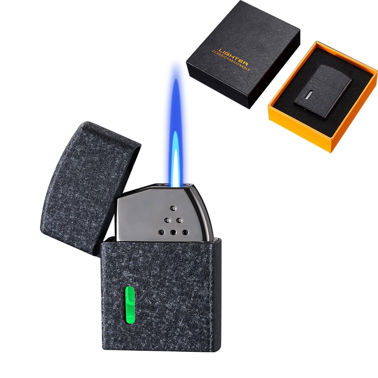 Briquet tempête butane vocal à 4 modes pour le camping et les barbecues en extérieur