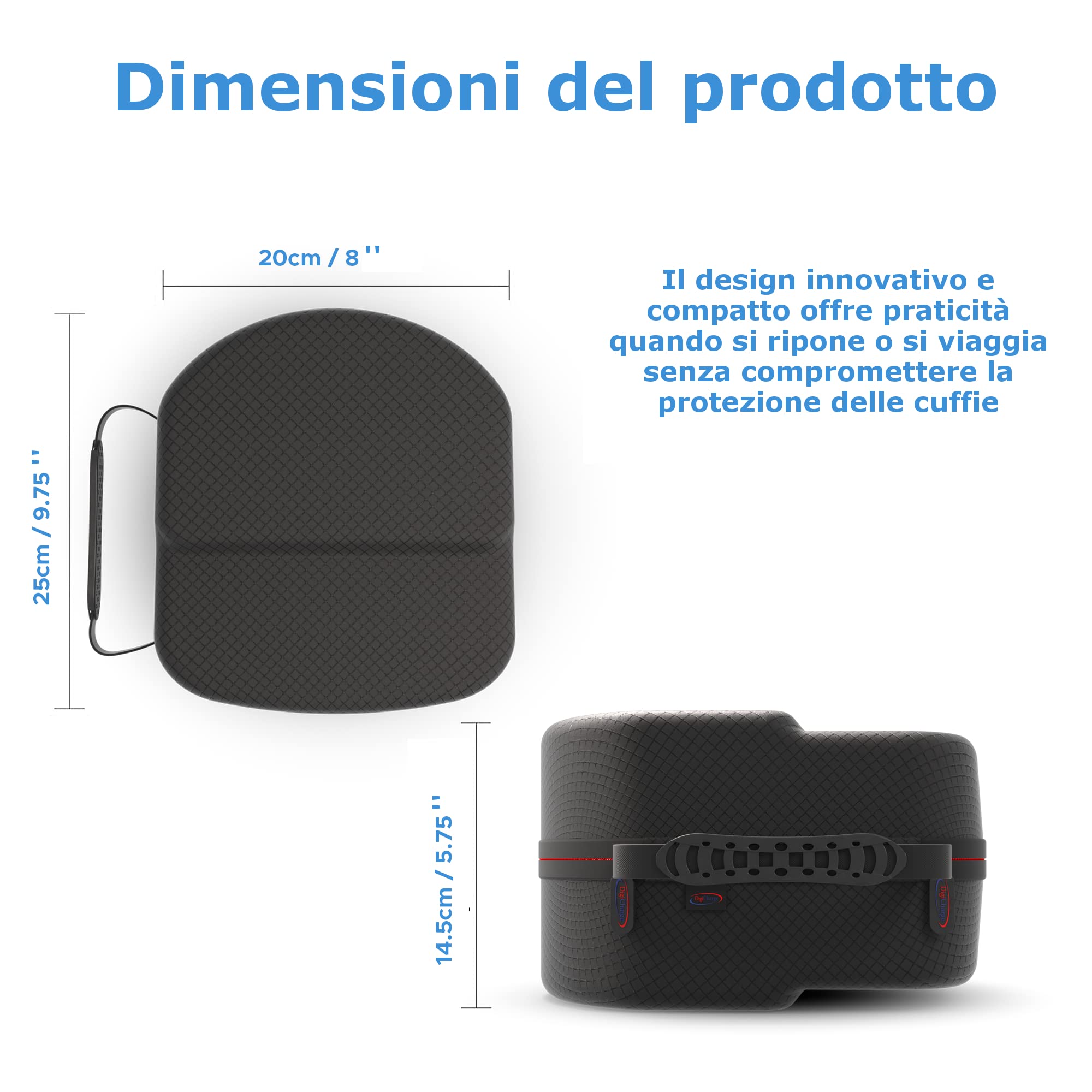 Digicharge Custodia Rigida Compatibile Con Meta Quest 3S / Quest 3 Oculus Quest 2 Cuffie VR Con Cinturino Standard, Controller Touch E Accessori, Viaggio Borsa con Finitura in Diamante Nero