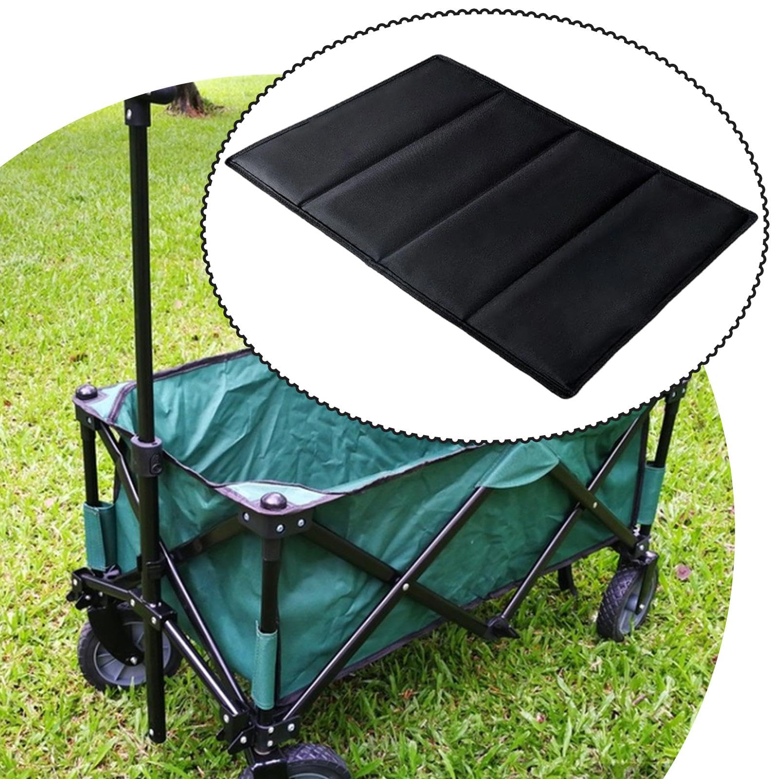 Condition photo showing New/Like New for generic camping cart lining pad portable replacement multifunctional, premium lightweight, trolley cart accessories folding wagon pad, 80cmx41cm