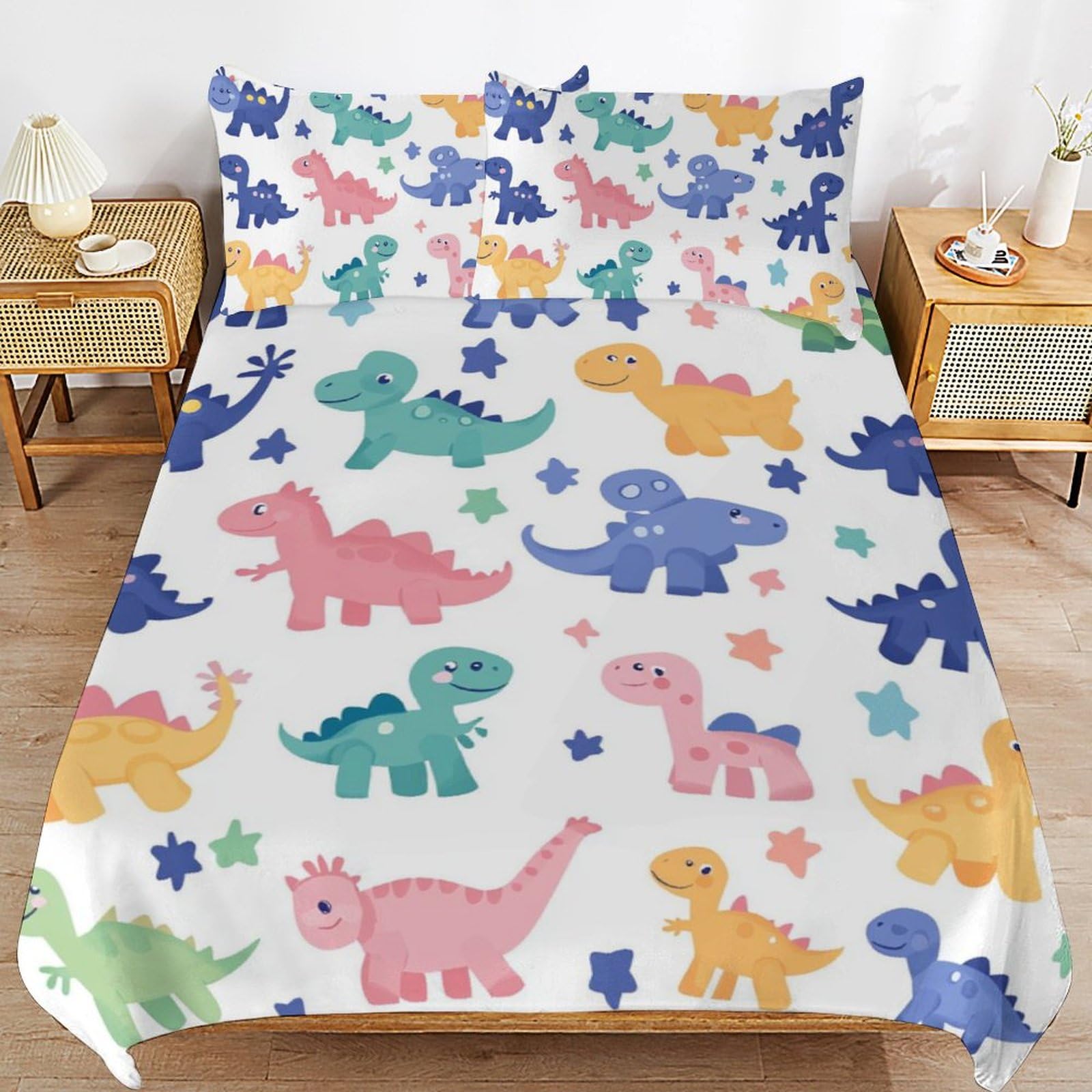 Housse de couette 220 x 240 cm dinosaure pour une chambre d'enfant d'aventure