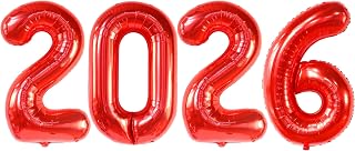 Red Graduation Decorations 2026 | Giant, 42 Inch, Foil 2026 Graduation Balloons Class of 2026 Decorations | Red 2026 Balloons Number, Graduation Party Decorations | Prom Decorations 2026, Katchon