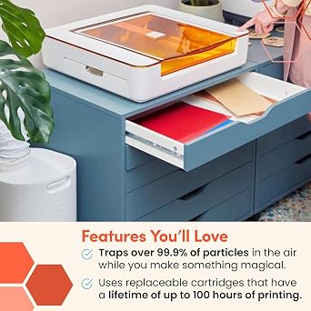 Glowforge Craft Laser Filter with Activated Carbon Filter Cartridge