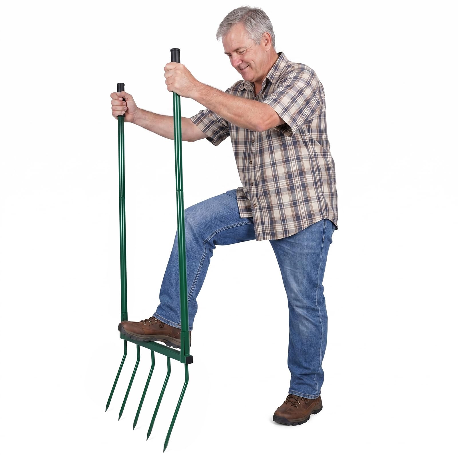 Fourche à bêcher à 5 dents, cultivateur robuste pour aération du sol
