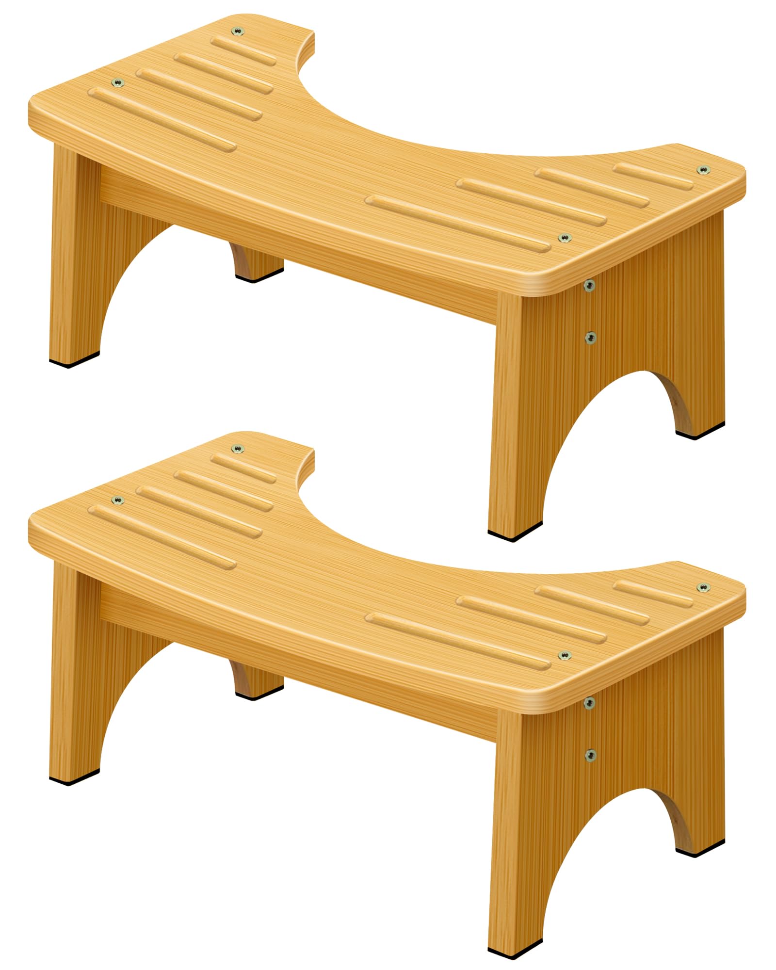 Toilet Stool Squat 6.5 Inch Poop Stool - Ergonomic Squatting Position, Non-Slip & Portable Bathroom Stool, Easy to Use Pooping Stool, Improve Potty Posture and Comfort