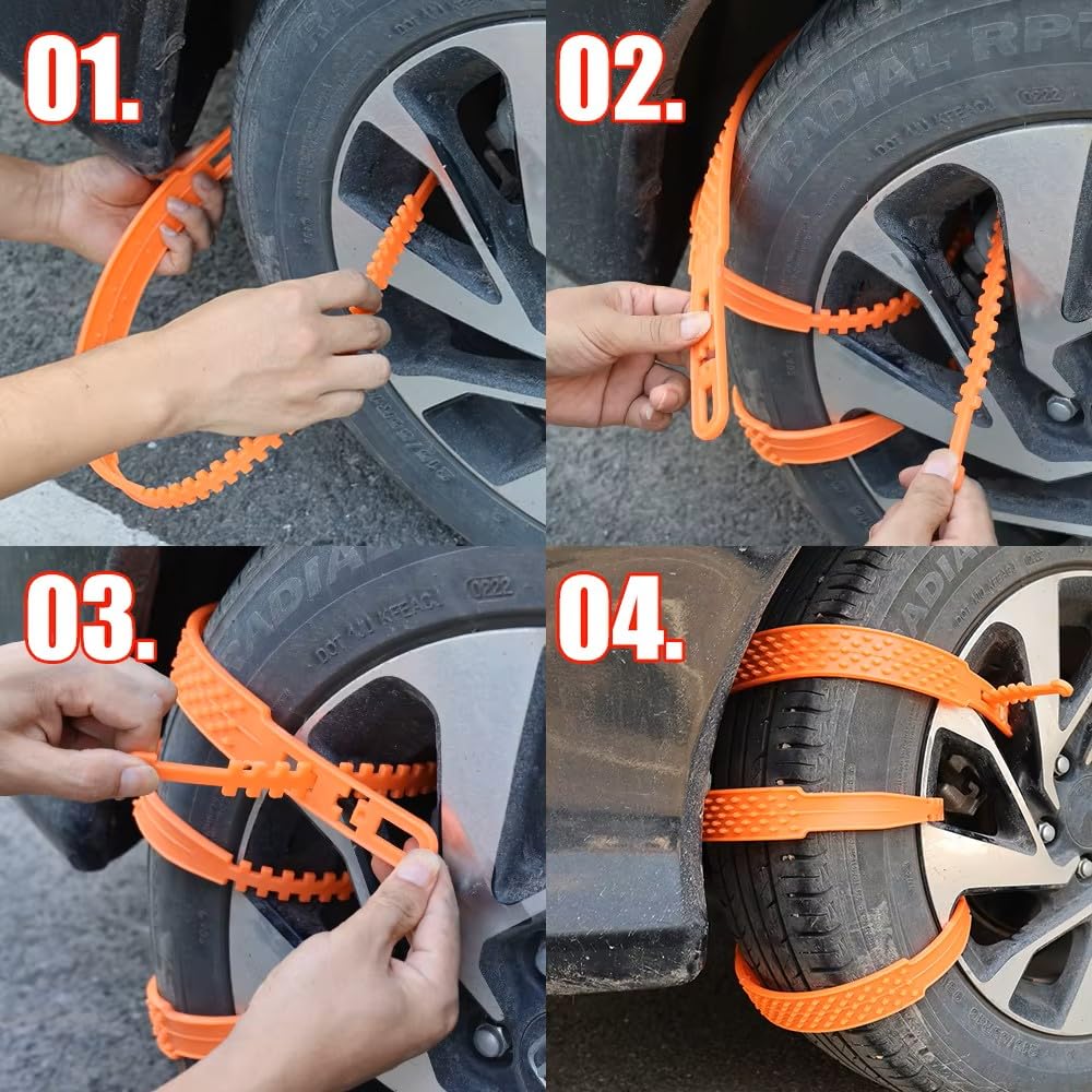 Łańcuchy śniegowe do opon samochodowych do Jaguara F-Pace/I-Pace/E-Pace SUV F Pace X761 / E Pace X540 / I Pace SUV, łańcuchy do opon śnieżnych Krawaty Obowiązujący rozmiar opon 165-275 mm