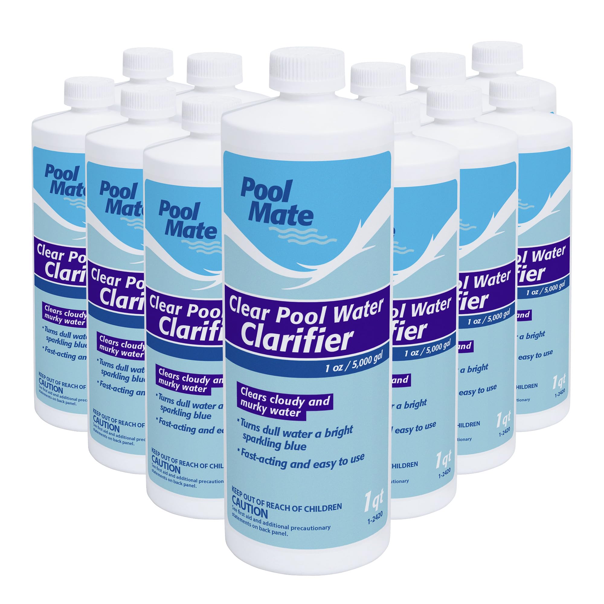 Pool Mate 1-2420-12 Pool Clarifier for Pools, 1 Quart, Pack of 12-image-0