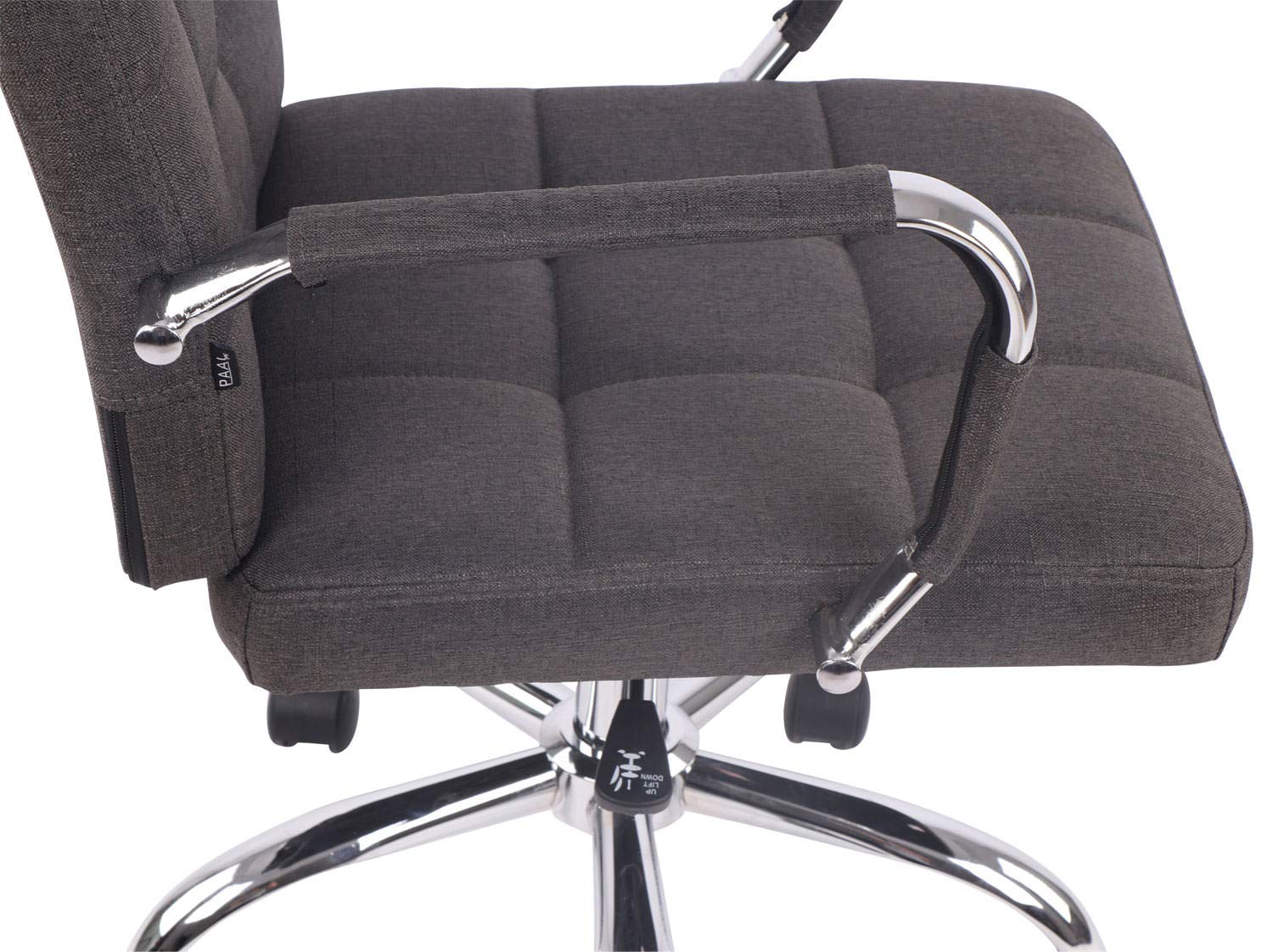 CLP Silla De Escritorio Deli Pro En Tela | Silla Ejecutiva Giratoria & Regulable En Altura I Silla De Oficina con Ruedas Color:Gris Oscuro