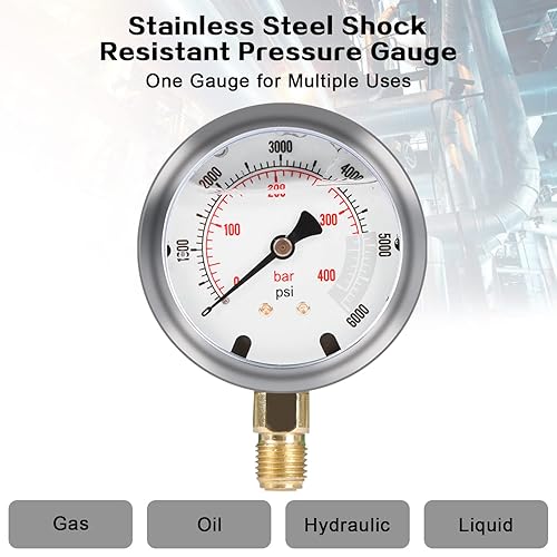 Miniatura 4 de Kit de prueba de presión hidráulica 25/40/60Mpa, 3 calibres 11 acoplamientos 3 mangueras de prueba, kit de manómetro hidráulico para excavadoras