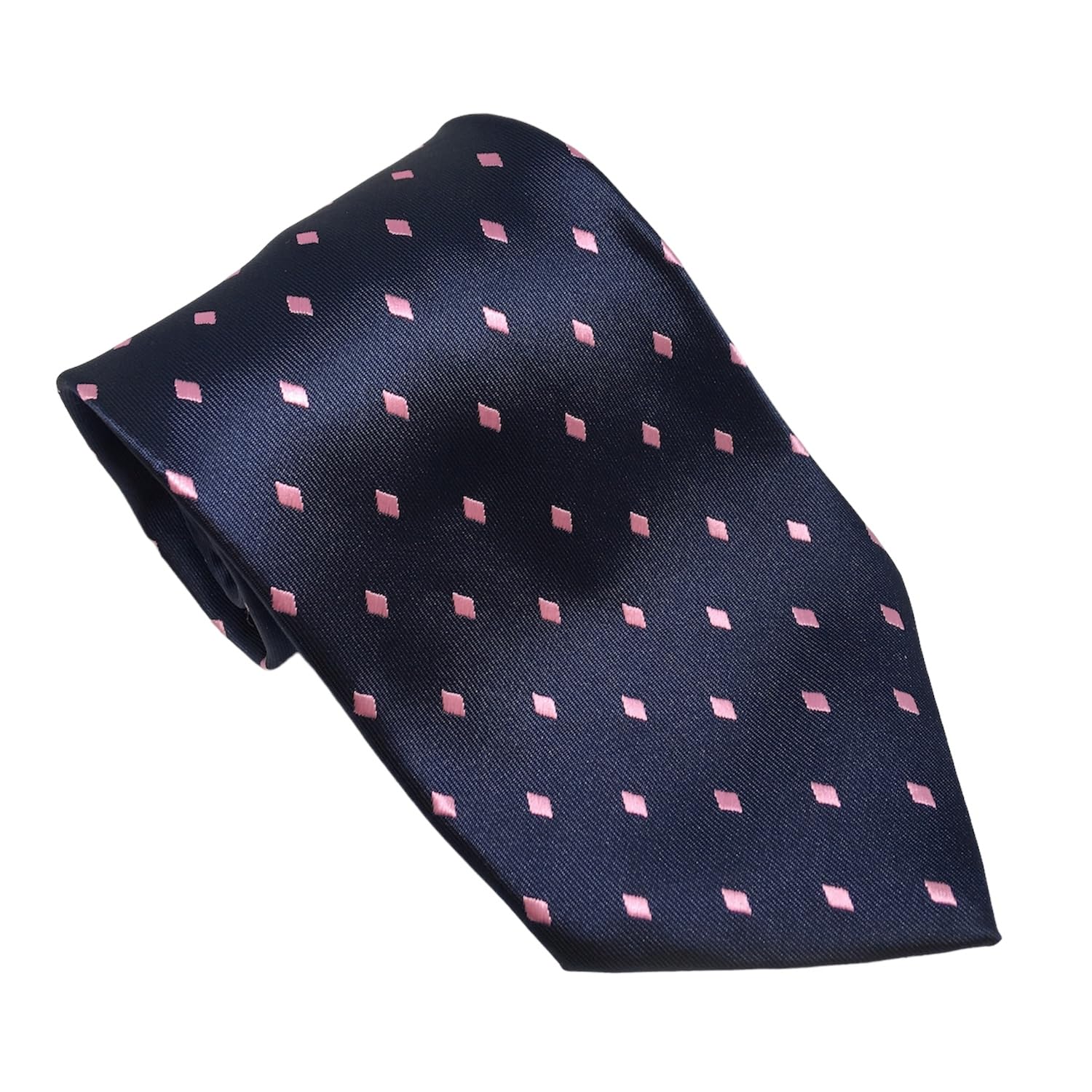 Equetech Navy/Pink Junior Children’s Diamond Showing Equestrian Tie – Riding Show Tie