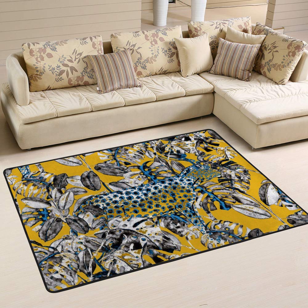 Tapis jungle et palmiers pour salon et chambre