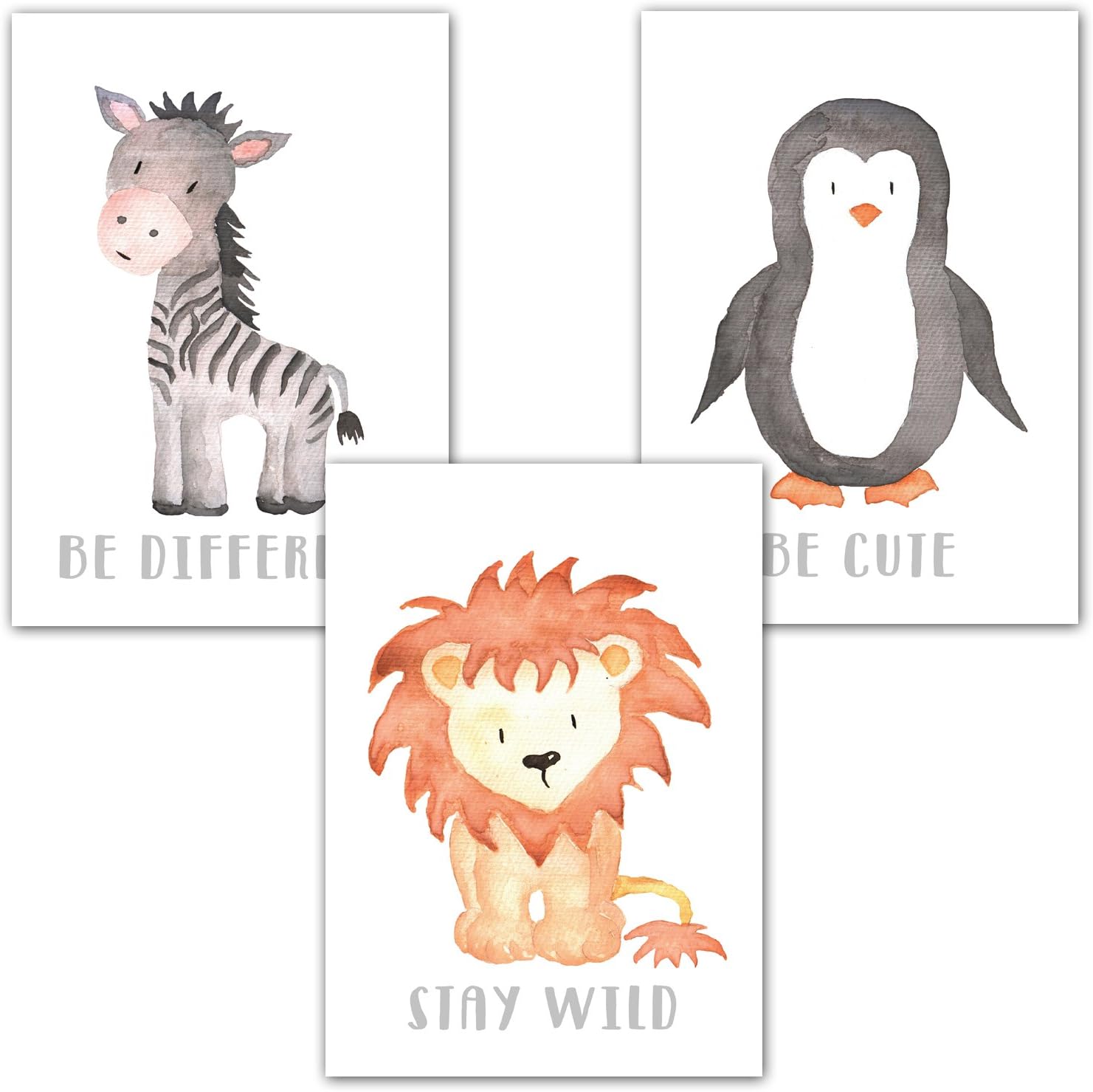 Frechdax Set of 3 A4 Posters for Babies’ or Children’s Bedrooms without Frame | Girl, Boy | Children’s Poster, Art Print, Scandinavian Style | Black/White or Coloured Set-10