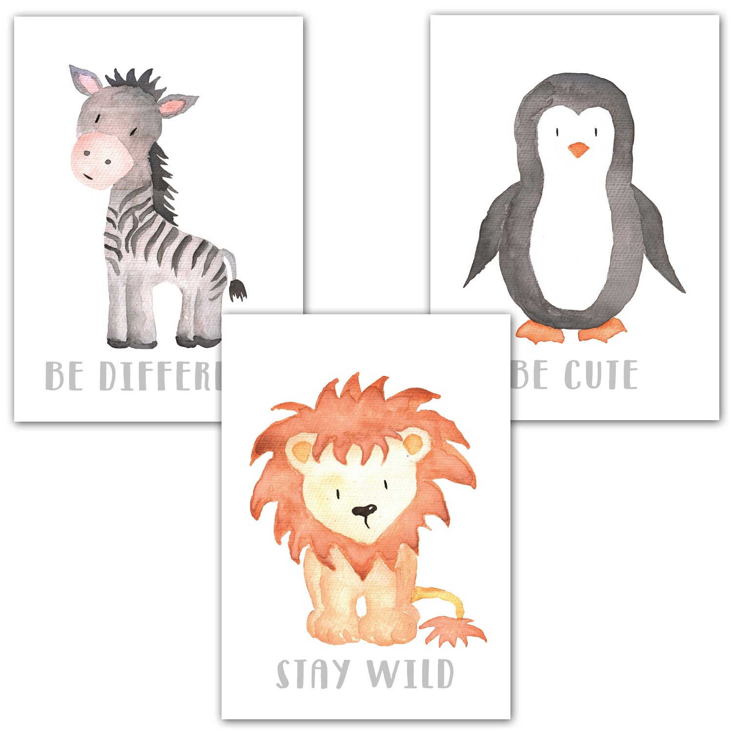 Frechdax Set of 3 A4 Posters for Babies’ or Children’s Bedrooms without Frame | Girl, Boy | Children’s Poster, Art Print, Scandinavian Style | Black/White or Coloured Set-10