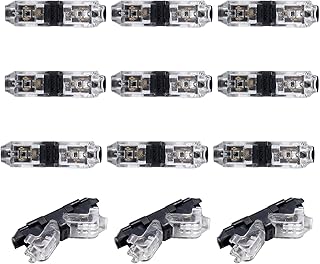 12 Pack Low Voltage Wire Connectors, I Tap 1 Pins Wire I Type Connectors, 22-18 AWG Electrical Wire Connection, Quick Solderless Wire Splice Connector