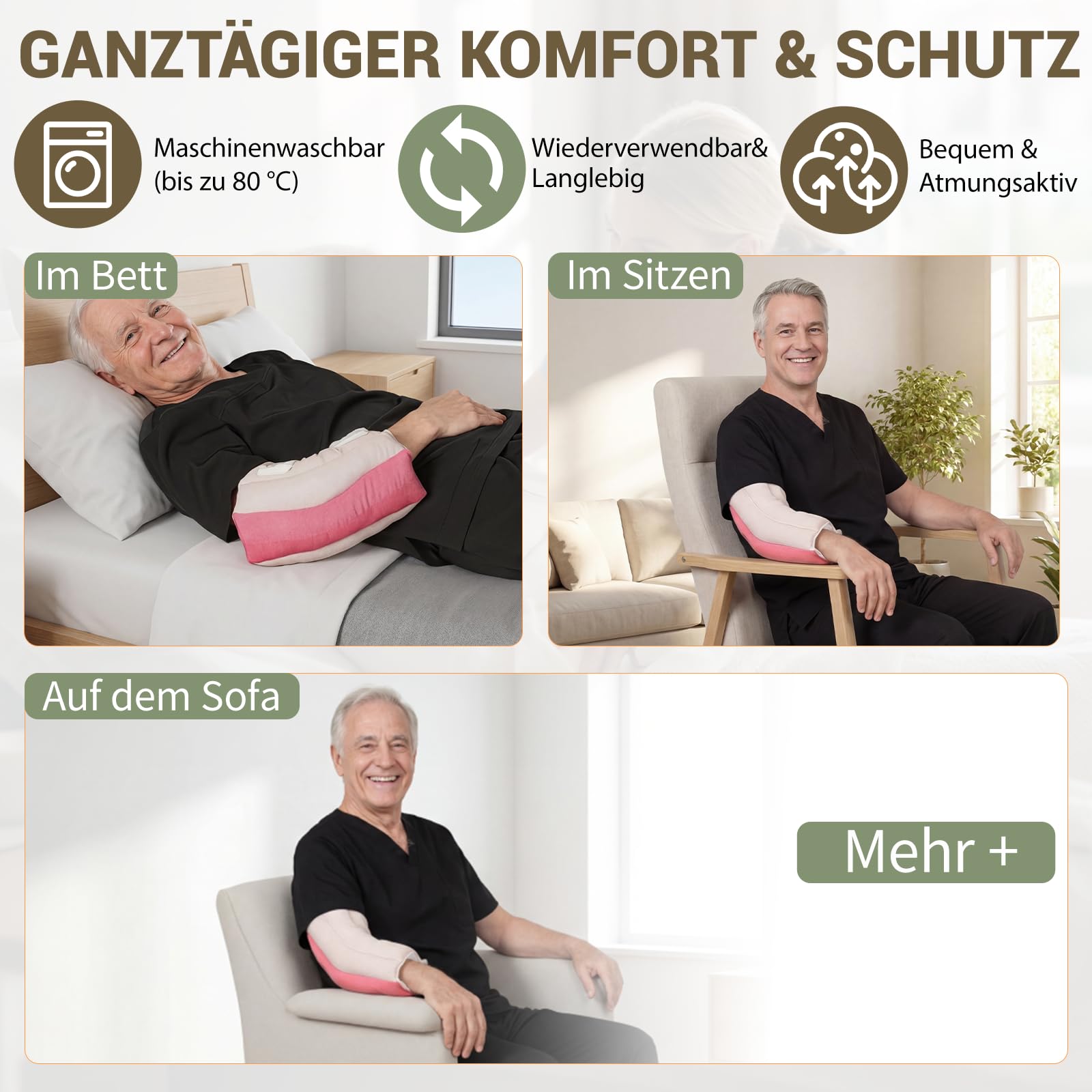 EZ Assistive Ellenbogenschoner für bettlägerige Patienten oder ältere Menschen, Ellenbogenprotektoren zur Entlastung des Ellenbogendrucks,wiederverwendbar und waschbar