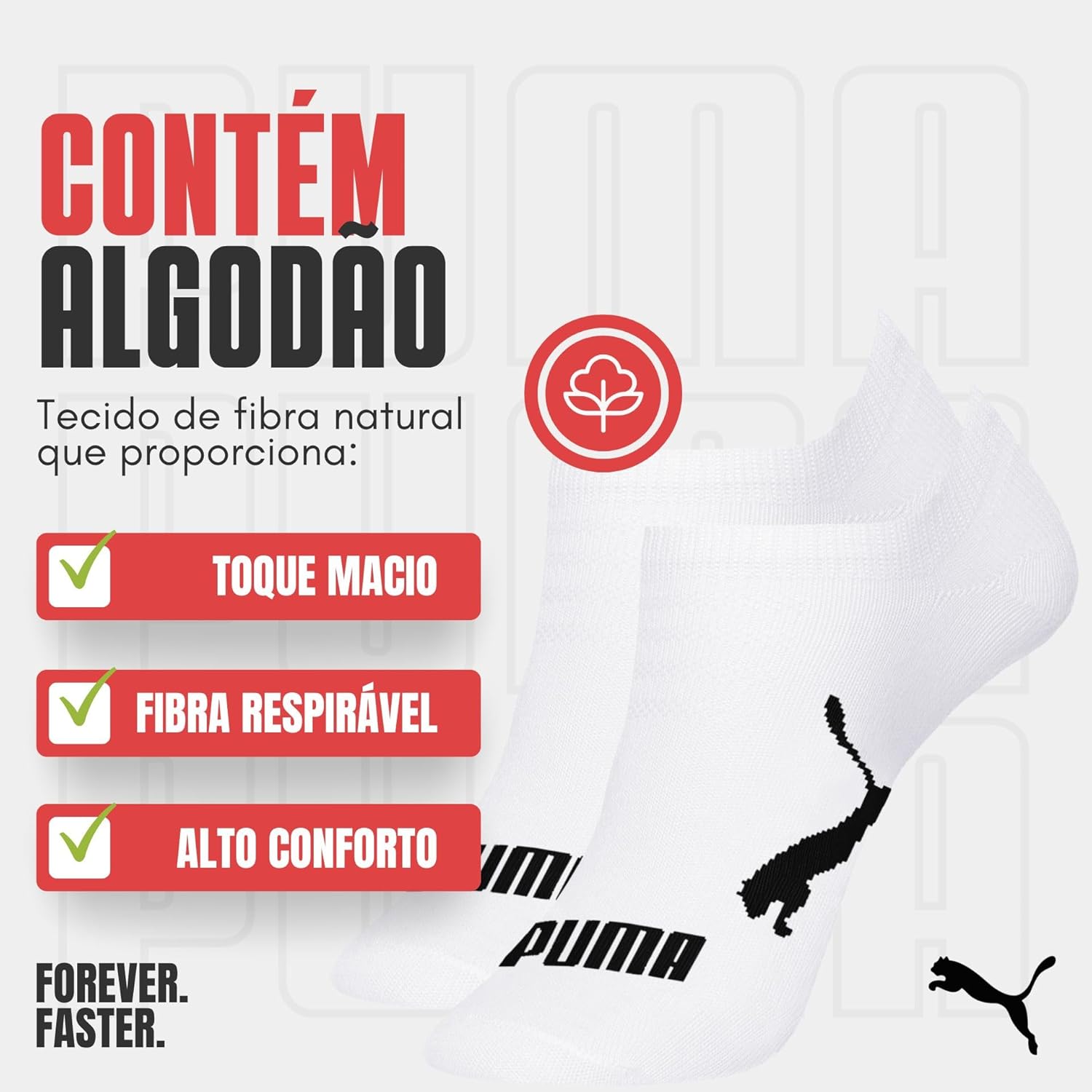 Kit 3 Pares Meia Puma Soquete Sapatilha Invisível Respirável Original em promoção! Veja a oferta e mais achadinhos de Moda íntima 9 Hoje é o melhor dia para comprar Kit 3 Pares Meia Puma Soquete Sapatilha Invisível Respirável Original com aquele preço maroto! Promoção! Aproveite a oferta! 9