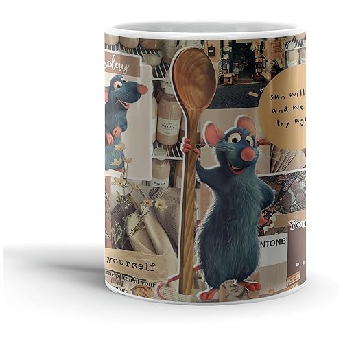 Miniatura 2 de Taza Ratatouille 11 oz 15 oz Collage de cerámica blanca clásica taza para café, té, café con leche o chocolate