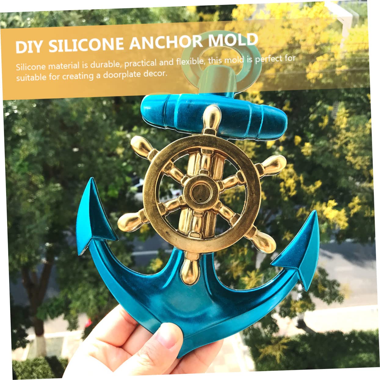 Housoutil Stampo in Silicone Per Ancoraggi Da Parete 4 Pezzi Per Artigianato Fai Da Te, Flessibile e Resistente, Per Decorazioni Murali Marine e Creazioni Artistiche