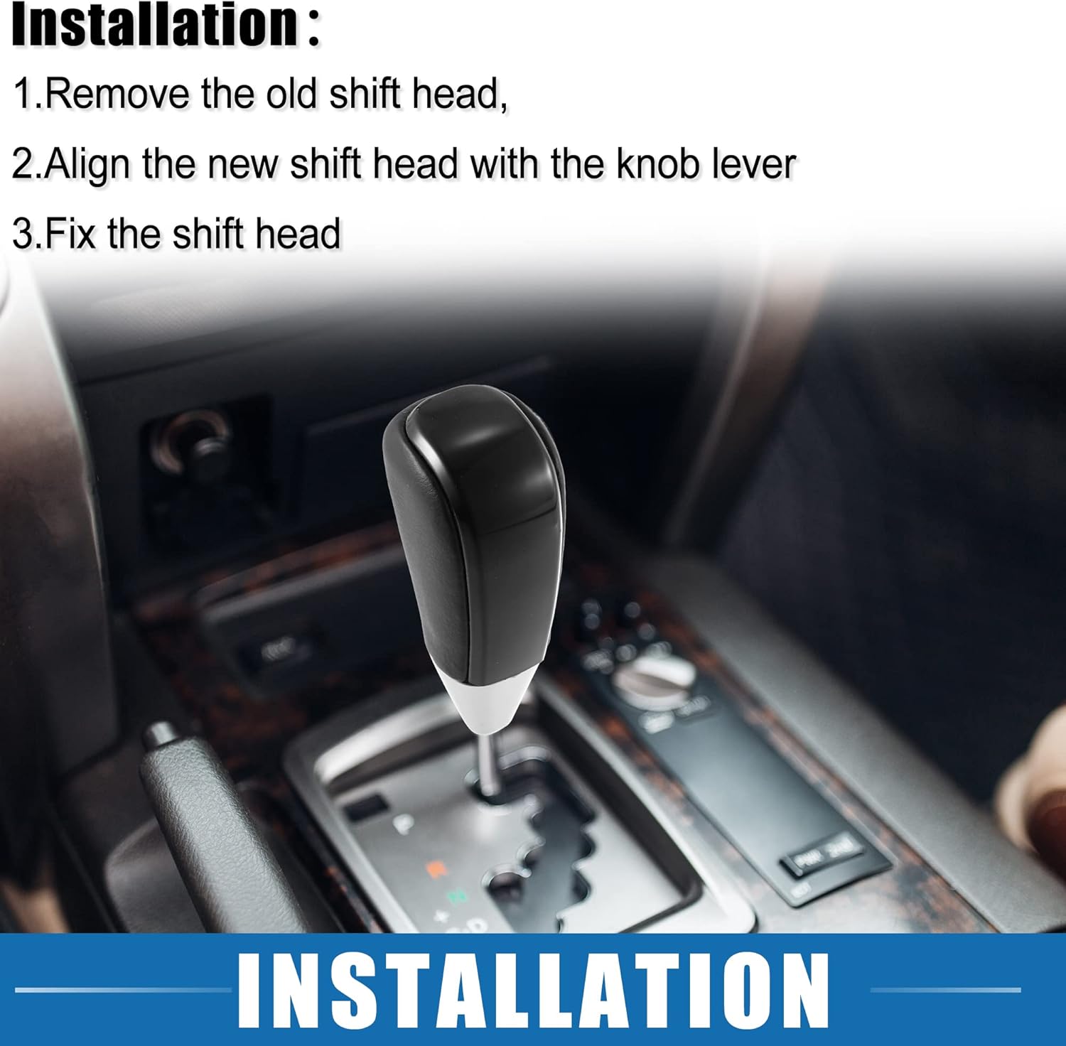 Car Automatic Gear Stick Shift Knob Gear Shift Knob Stick Shifter for Toyota Land Cruiser 2016-2021 4Runner 2003-2021 Tundra 2008-2021 Black