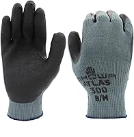 Vista 7 de SHOWA Atlas 300 Original 1994 Crinkle Grip Work Gloves,for Construction, Landscaping, Gardening, & Masonry